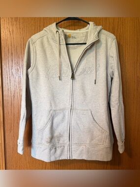 Carhartt Full Zip Sweatshirt Womens Medium Cream Beige